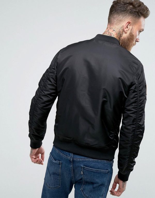 Cropped Leather Biker in Washed Black